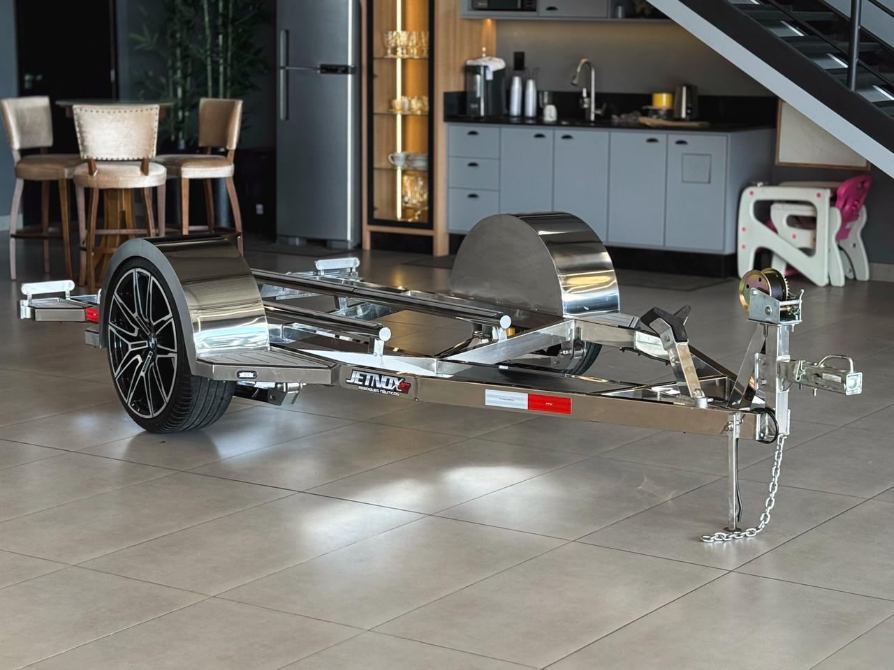 Carretinha Jetnox47 completa em aço inox polido